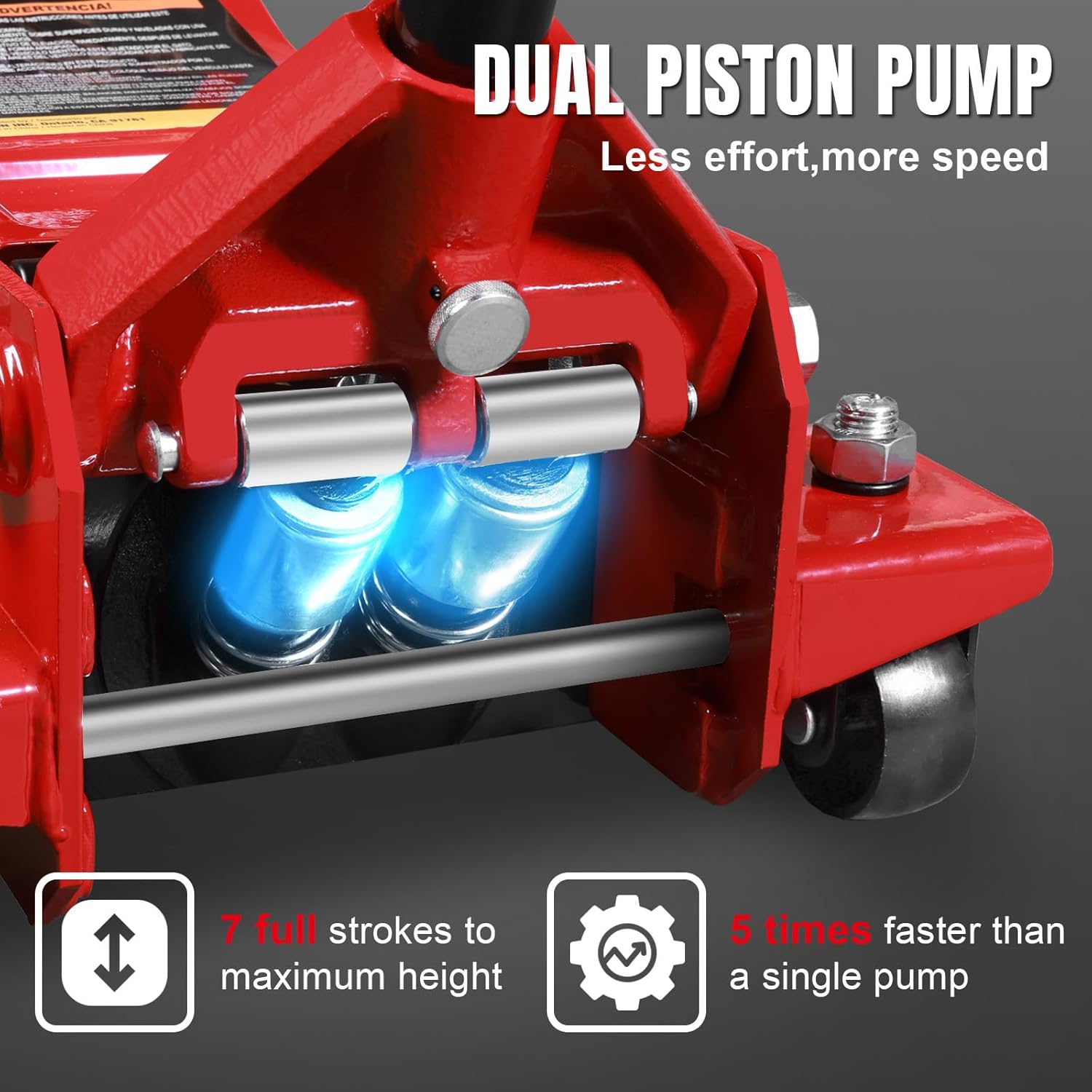 Floor Jack 4 Ton Hydraulic Low Profile Jack and Jack Stands 3 Ton (6,600 LBs) Car Jack Stands