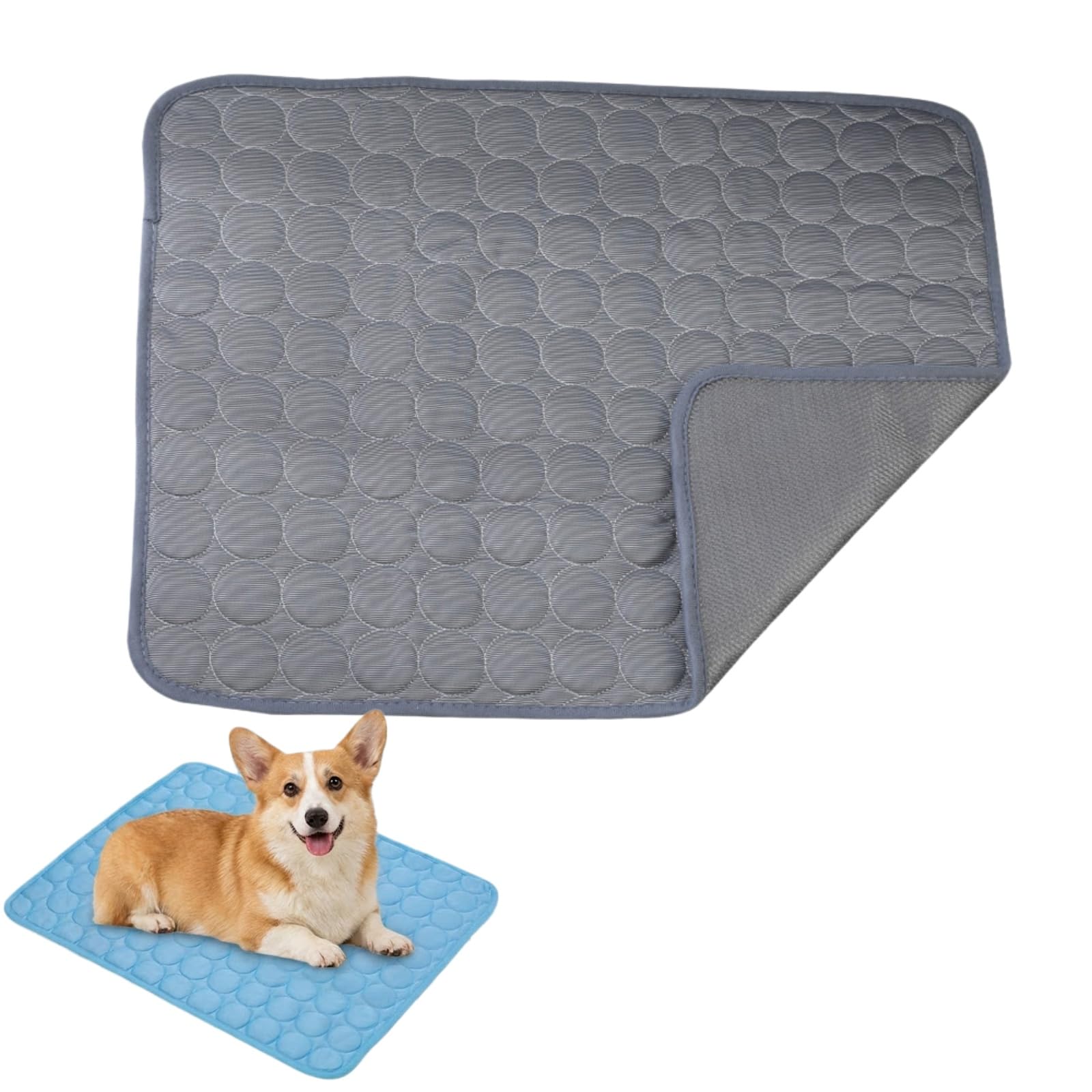 The Dog Hub Arctic Cooling Dog Mat, Dog Cooling Mat, Ice Silk Self Cooling Pad for Large Medium Small Dogs and Cats, Washable Portable Pet Cooling Blanket (XXL-150X100cm,Grey)