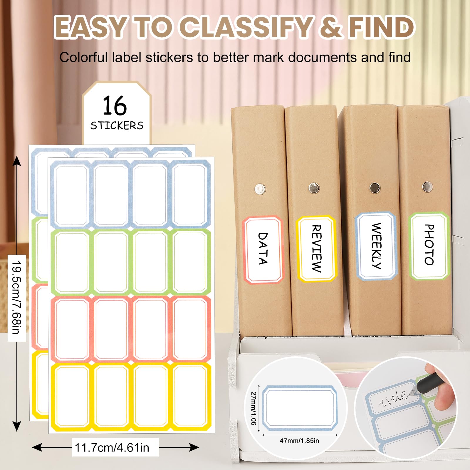 8 raccoglitori ad anelli A5, in carta kraft ricaricabile, formato A5, con 2 anelli, 17,5 x 23,5 cm, con 2 adesivi, per diari di viaggio, libri aziendali, uffici