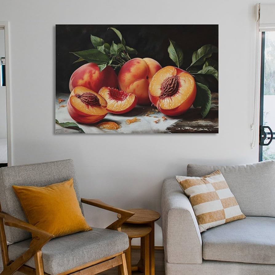 油絵 絵画 アートパネル【桃】 油絵 絵画 アートパネル【桃】 | HIROSHI1990