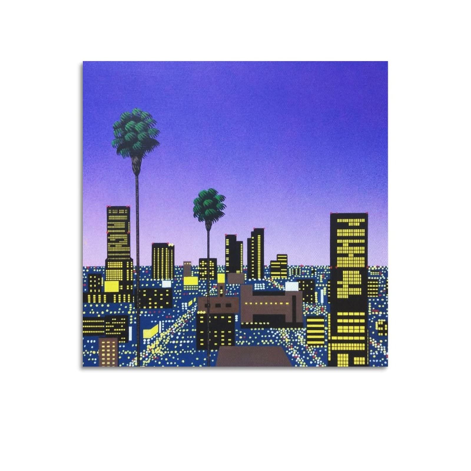 Amazon.co.jp: Hiroshi Nagai永井博画家の作品（都会の夜景 No.7