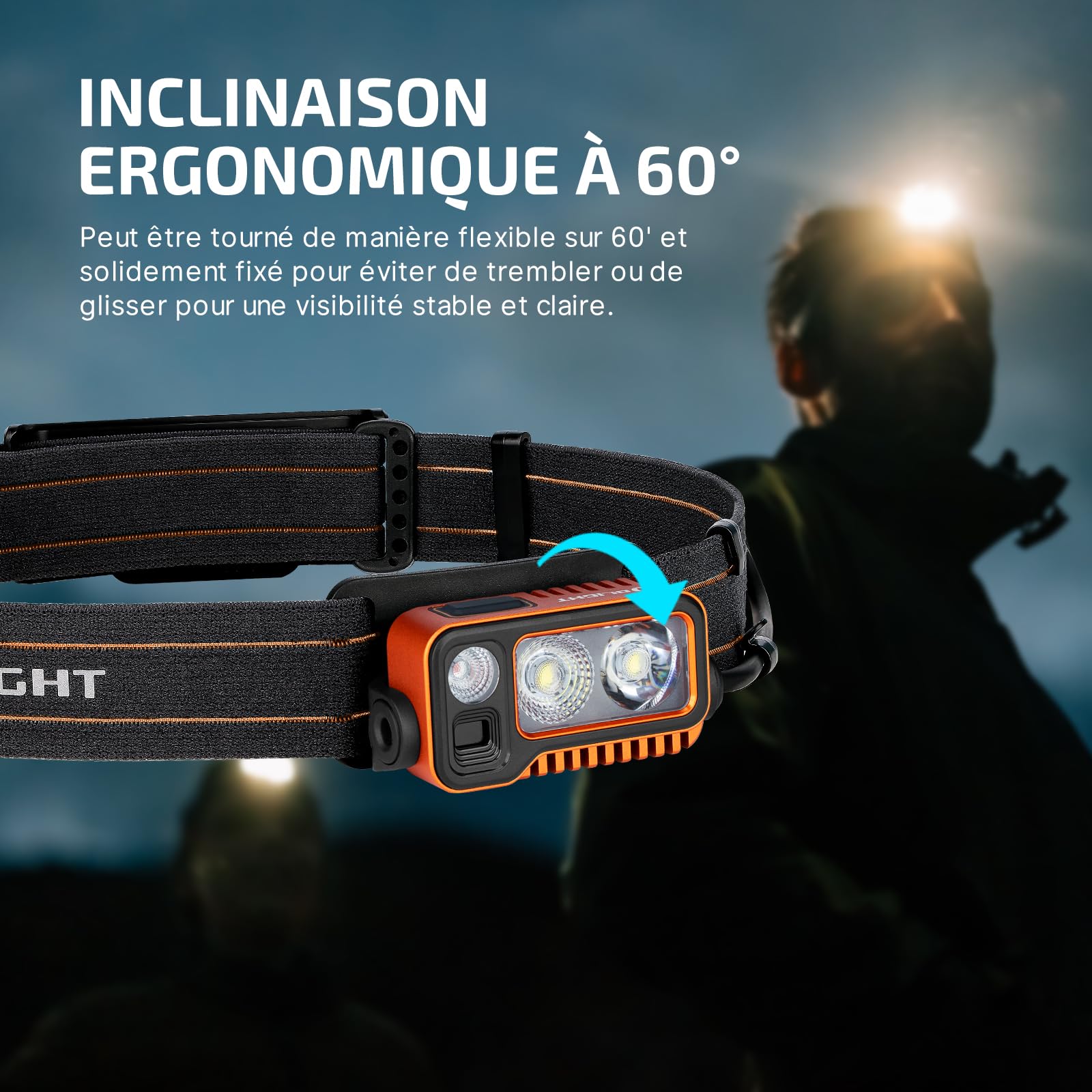 OLIGHT Array 2 Pro Lampe Frontale Puissante 1500 Lumens 150m Grande Autonomie avec Mode SOS Et 3 Sources Lumineuses pour Camping Course pêche escalade randonné