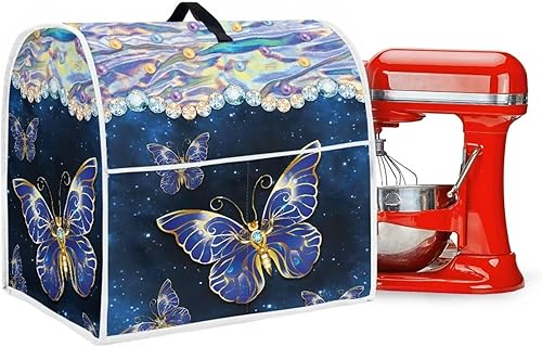 Miniatura 6 de Gomyblomy Fundas para licuadora de mariposas, fundas para máquina de café con asas y bolsillos de pañuelos, fundas ligeras para tostadoras