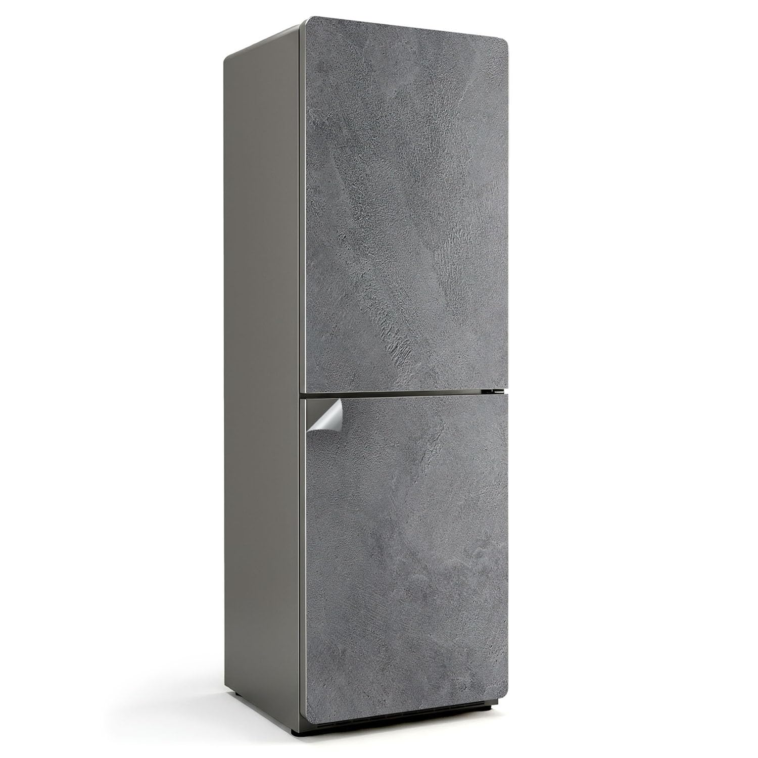 Masquez les rayures du frigo avec le sticker protection béton brut 60x180 cm auto-adhésif