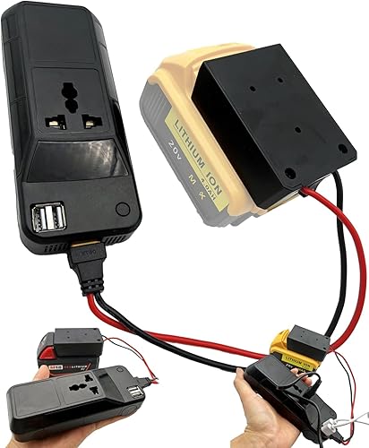 Inversor de corriente de 100 W para batería DeWALT 20 V MAX (sin batería), estación de energía portátil, para Milwaukee para rueda eléctrica,