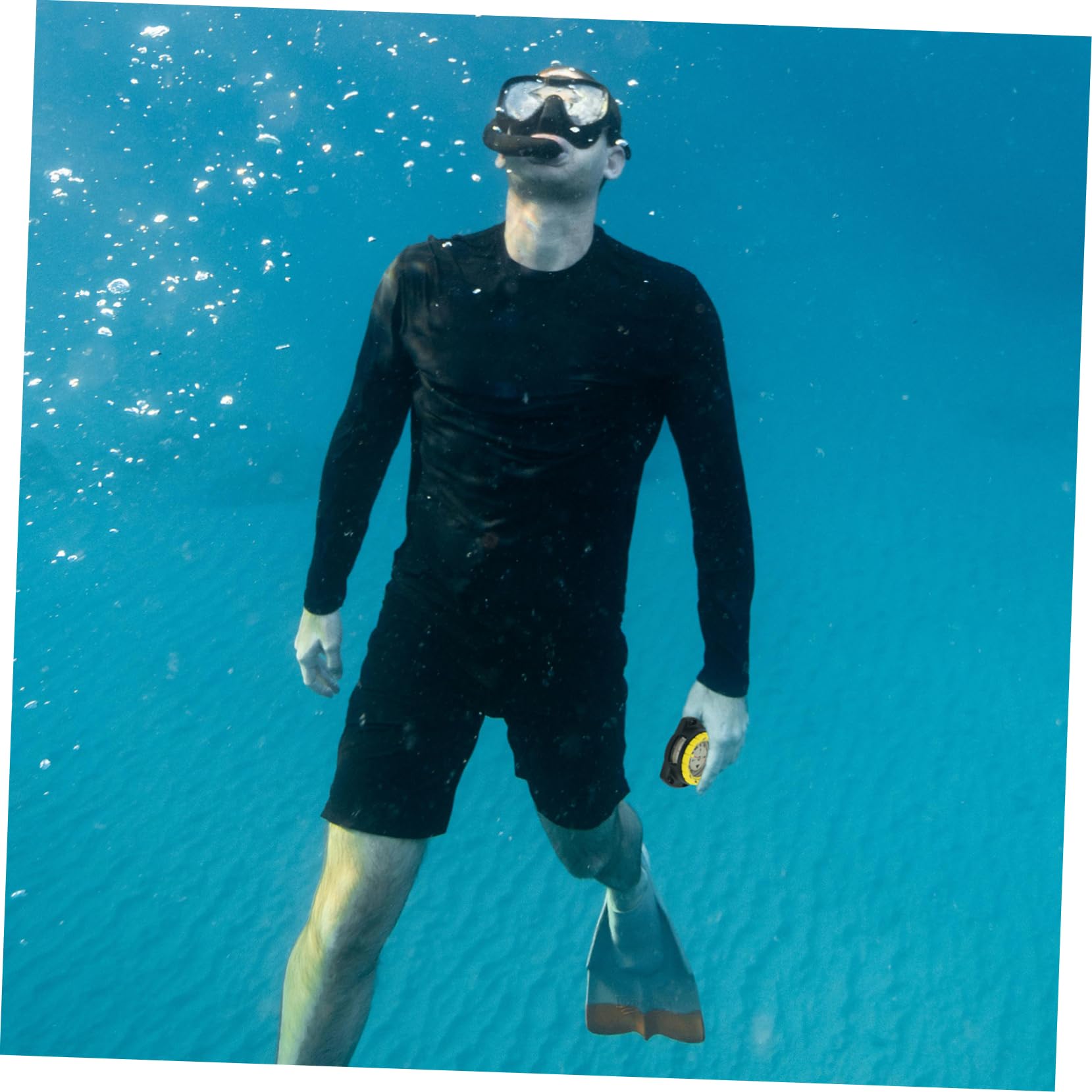 Happyyami Bussola Magnetica per Immersioni Subacquee Campeggio Kayak con Fascia Elastica Alta Precisione Affidabile in Condizioni Difficili