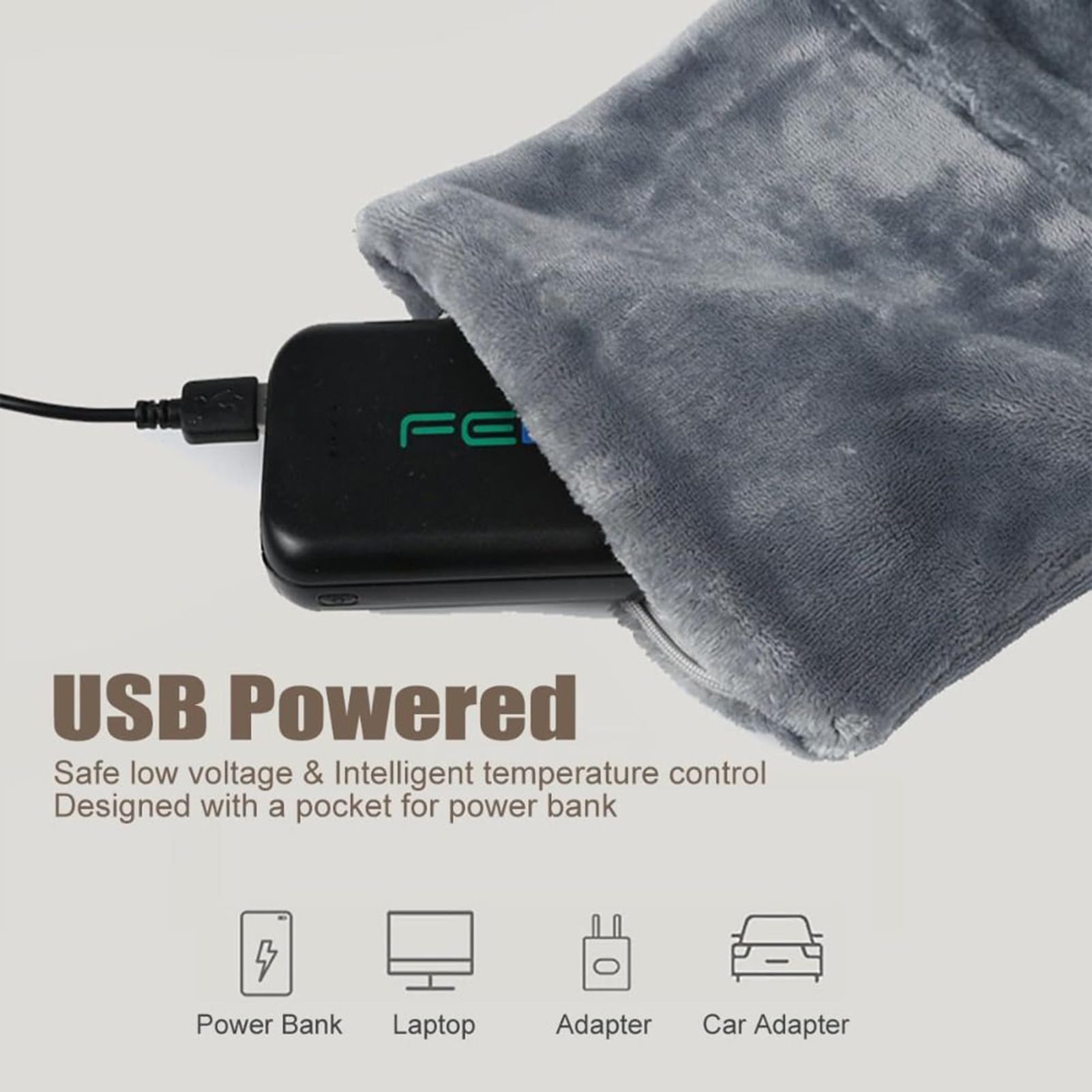 AVSMGP Cuscino riscaldante USB per Sedia da Ufficio Timer da 10 Ore e 3 impostazioni di Temperatura per alleviare Il Dolore a Schiena, Collo e Spalle, 100x40 cm,Rosa