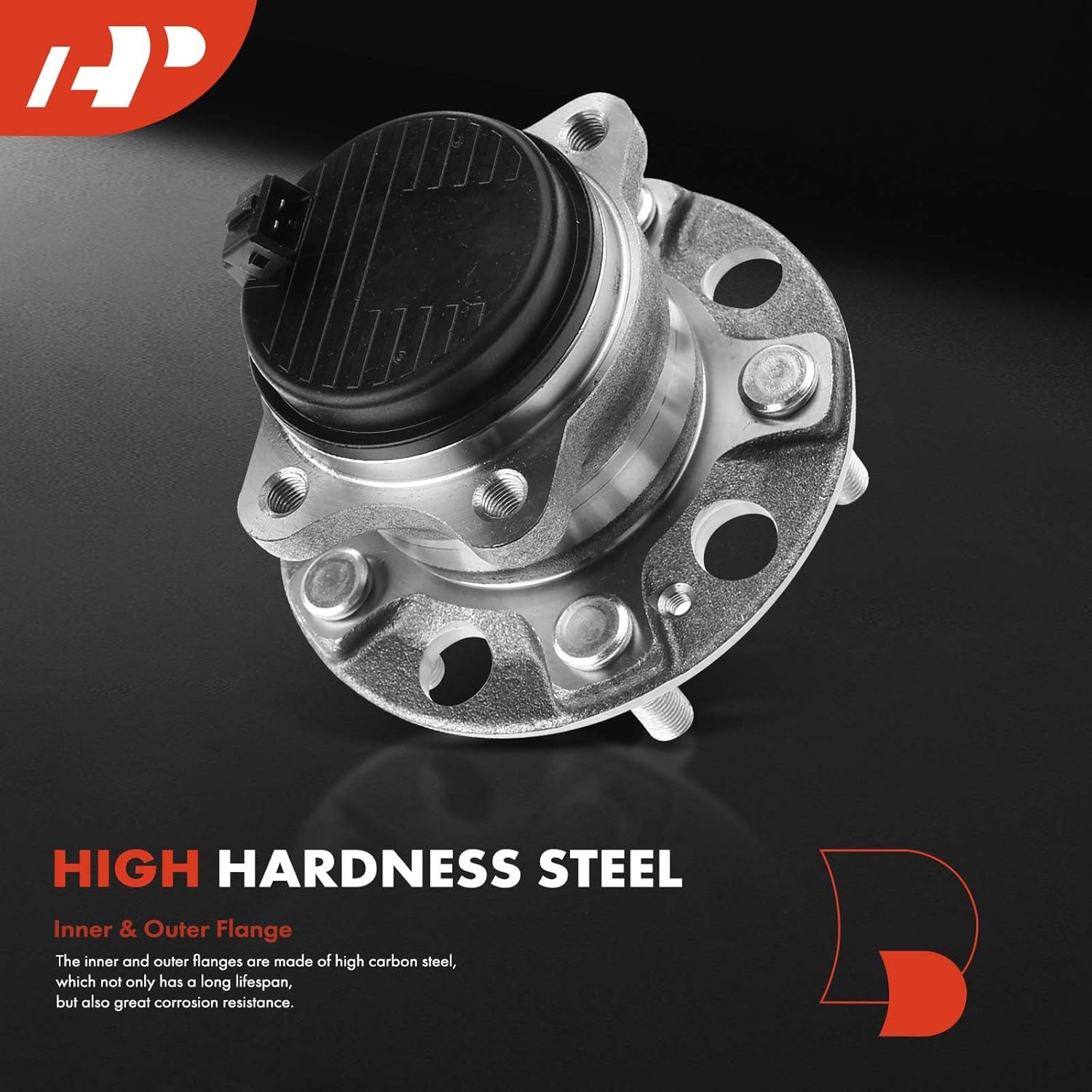 A-Premium 2 x Rear Wheel Bearing and Hub Assembly with ABS & 5-Lug Compatible with Hyundai & Kia - 2016-2021 - Sonata, Tucson, Veloster N & Optima, Sportage, Cadenza, FWD