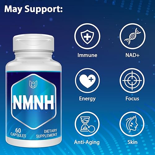Miniatura 2 de NMNH (mononucleótido de dihidronicotinamida), suplemento de NAD para aumentar los niveles de NAD+ a medida que envejecemos (puede ser más eficaz que