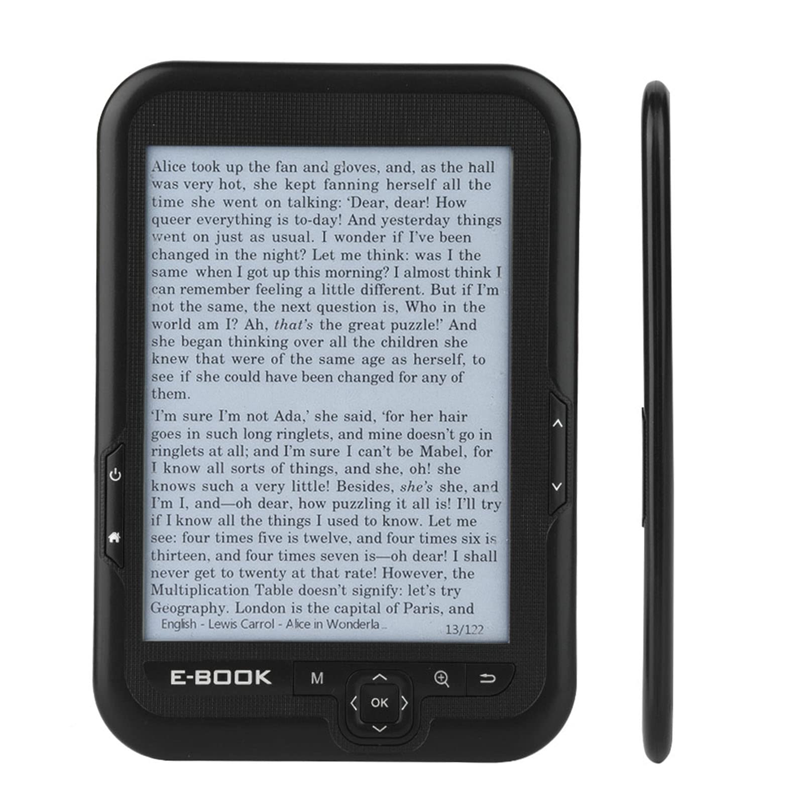 Lettura di Libri digitali, Schermo a Inchiostro elettronico per e-Reader per BK-6006 per Uso Domestico(Nero, 8G)