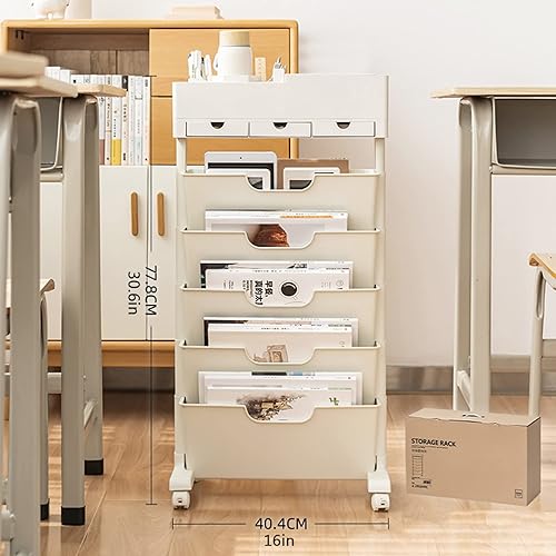 Miniatura 6 de EGEN Estantería industrial de 5 niveles, estante de escalera para libros, estantes de almacenamiento, marco de ABS para muebles de acento, muebles