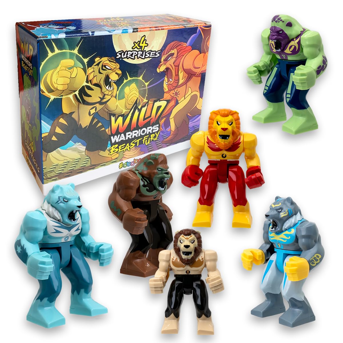 YAMAMA WARRIORS ソフビ　セット Sbabam, Funny Box Wild Warriors Beast Fury, Children's Games