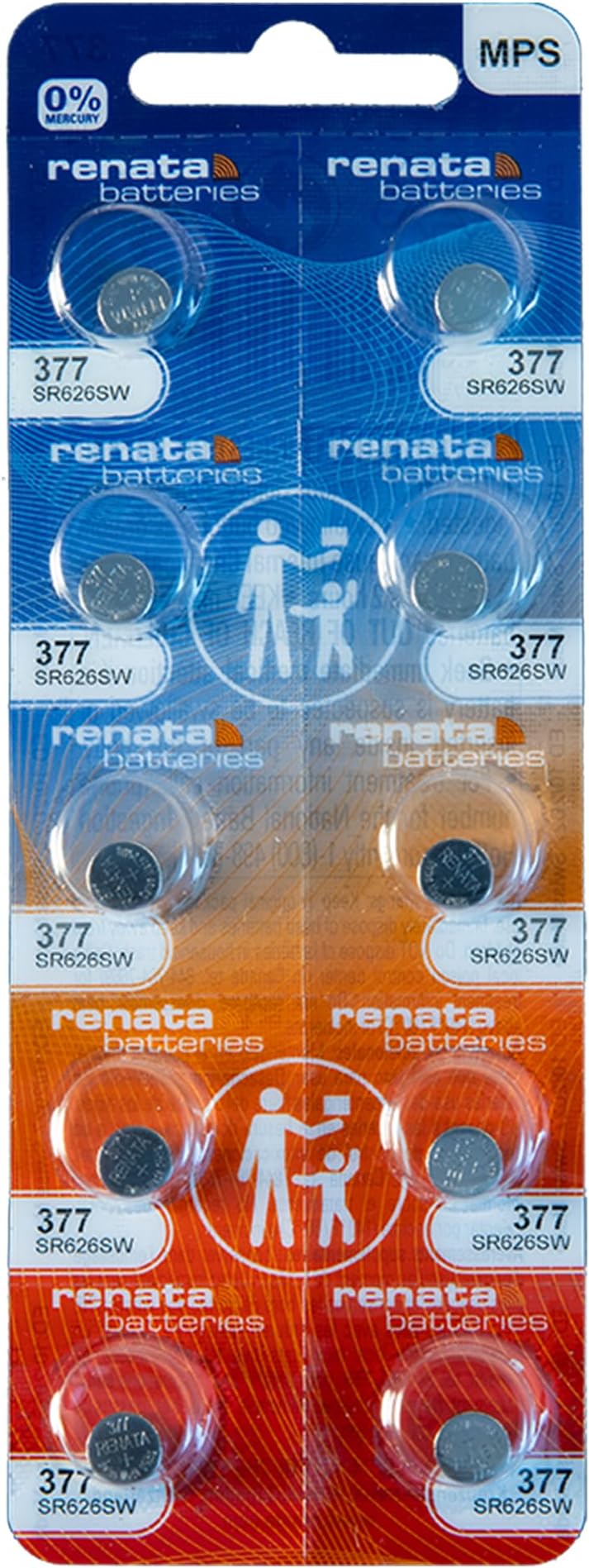 377 SR626SW Batteries - 1.55V Silver Oxide 377 Watch Battery (10 Count)