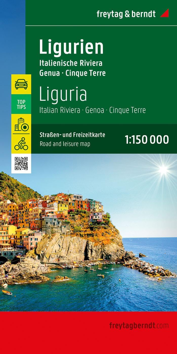 Liguria Road and Leisure Map: Italian Riviera - Genoa T10