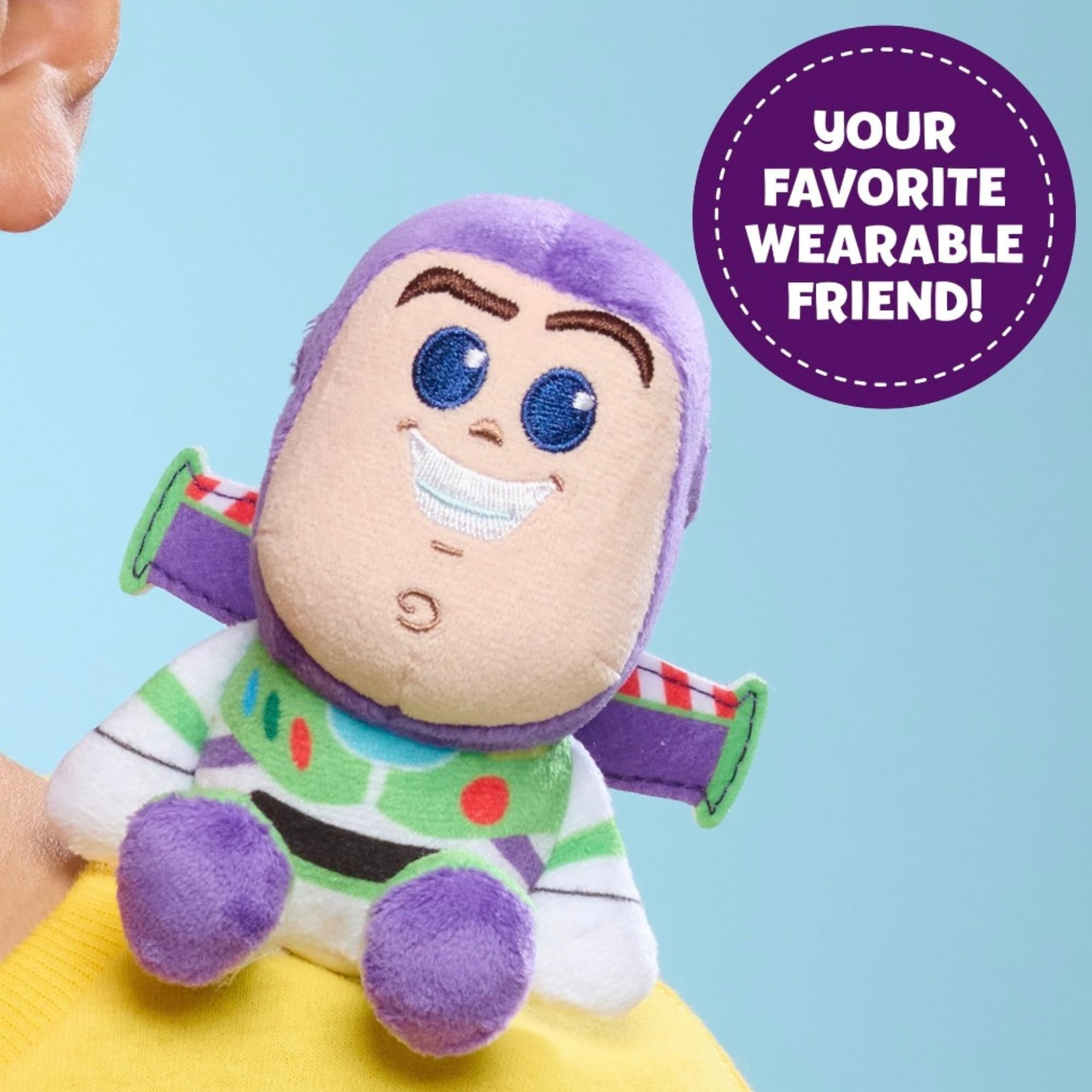 Disney Perch'd Toy Story 5 Buzz Lightyear - Peluche sentado en el hombro con base magnética, detalles bordados