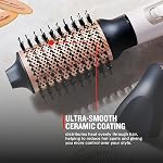 Remington Shine Brosse sèche-cheveux thérapeutique 2.4” Ovale chaud Air Brosse huile d'argan kératine Volumisateur ionique anti-frisottis céramique 1100W Styler pour cheveux de salon sans frisottis lisse