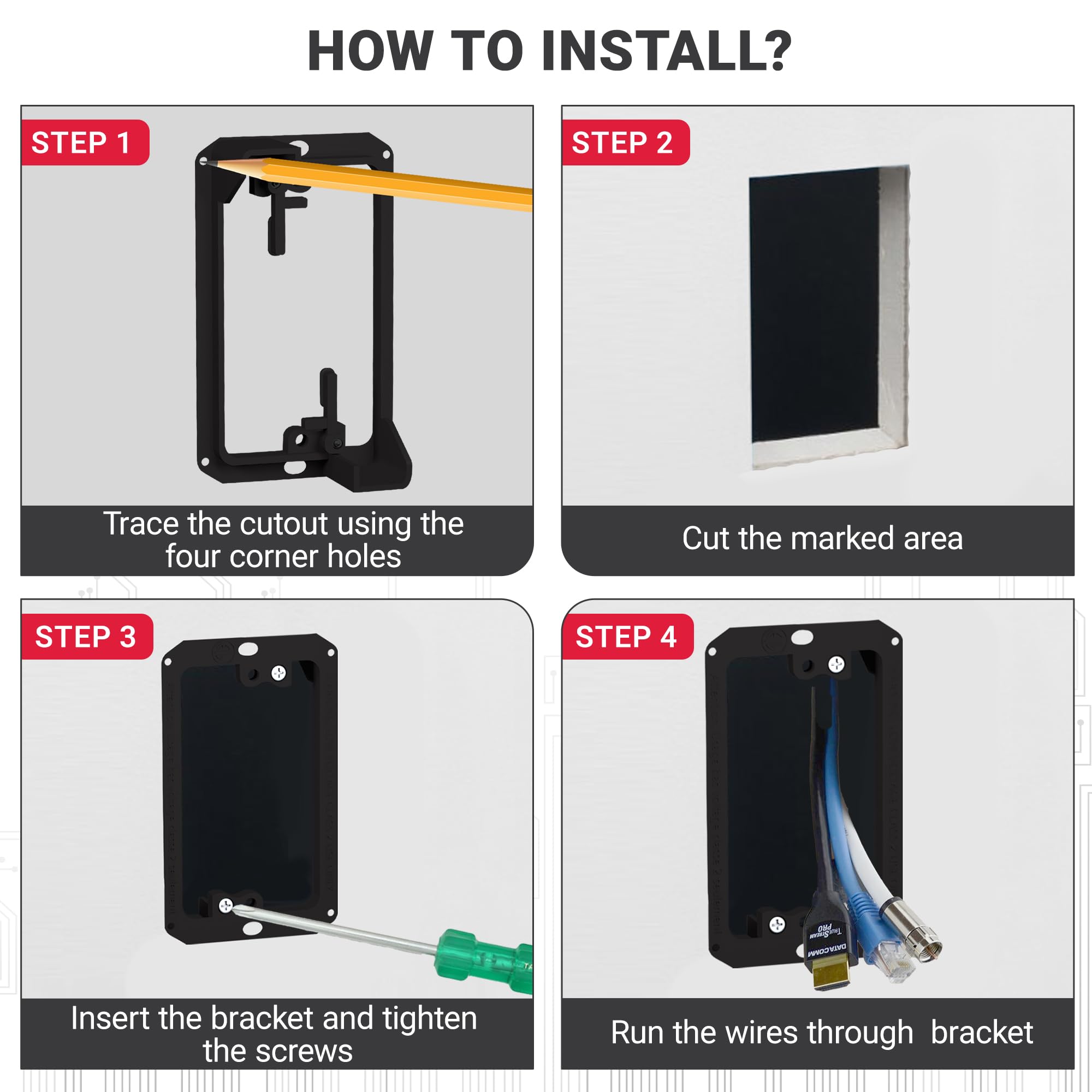 Kit De Gestion Des Câbles De 200 Pièces Comprenant 54 Supports De Serre