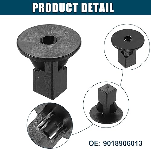 Miniatura 4 de ACROPIX Clips de repuesto para guardabarros para Toyota Corolla, paquete de 50 unidades, color negro