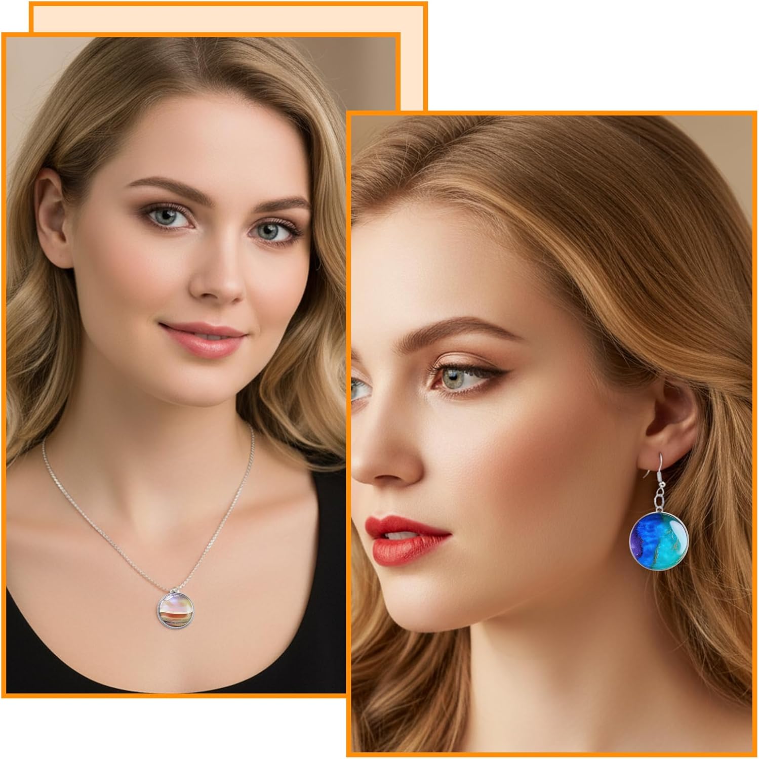 30 PCS Stainless Steel Round Pendant Trays, 20mm Silver Jewelry Blank Bezels, Cabochon Blanks Pendant Blanks Trays Base, Round Settings Charms for Earrings Necklace Pendants Jewelry Making Kits - Image 6