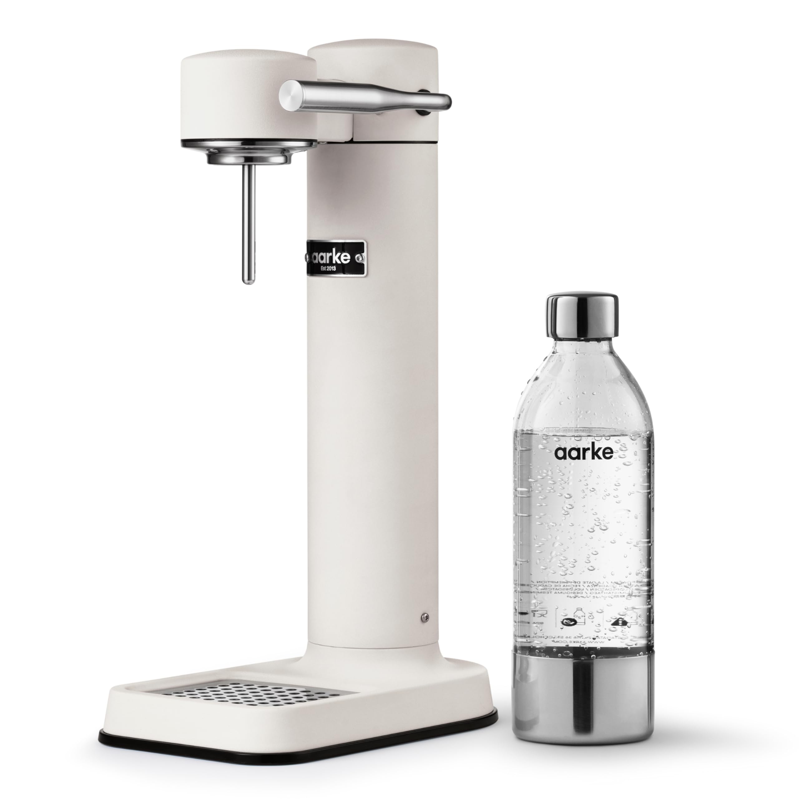 Aarke Carbonator 3, Sparkling Water Maker with Water Bottle, Matte White Finish