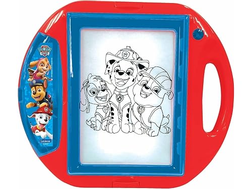 LEXIBOOK, PAW Patrol, Projetor de Desenho, 4 tampões, 10 Moldes, Tela de iluminação, 1 caneta incluí