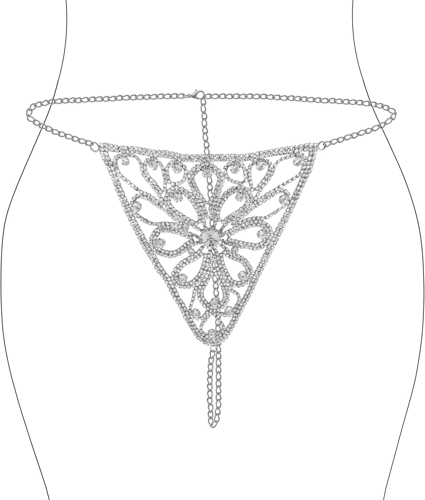 Sexy Flower Shinny Crystal Panties
