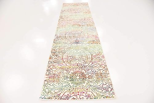 Miniatura 4 de Unique Loom colección Lyon - Alfombra abstracta y moderna, Polipropileno, Marfilrojo