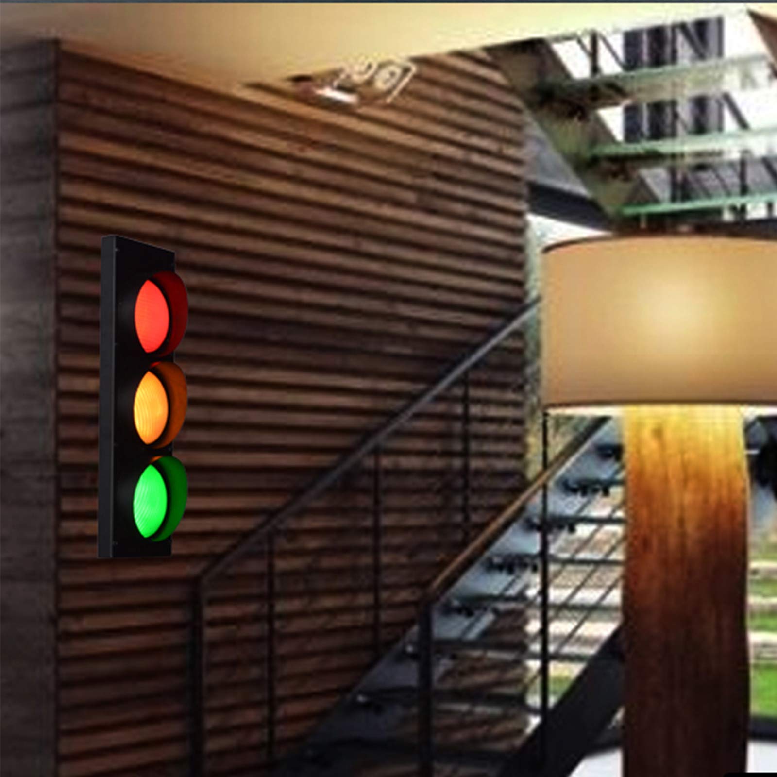 ANKBOY Traffic Light Wall Decor LED Dimmable Traffic Lamp with Remote