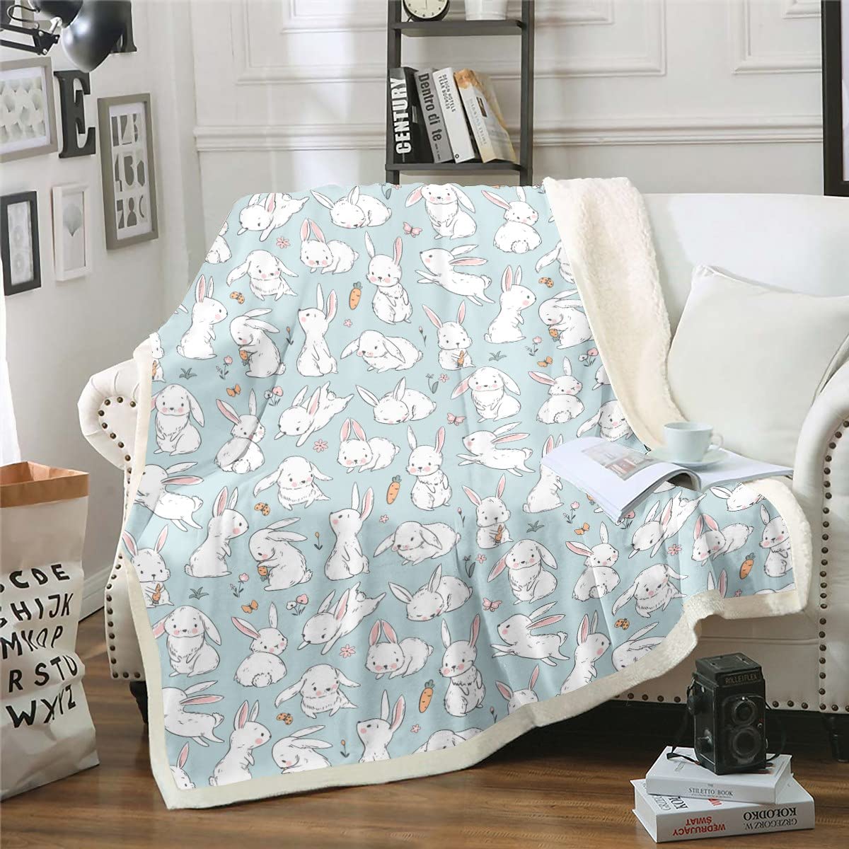 Cute Cartoon Bunny Blanket