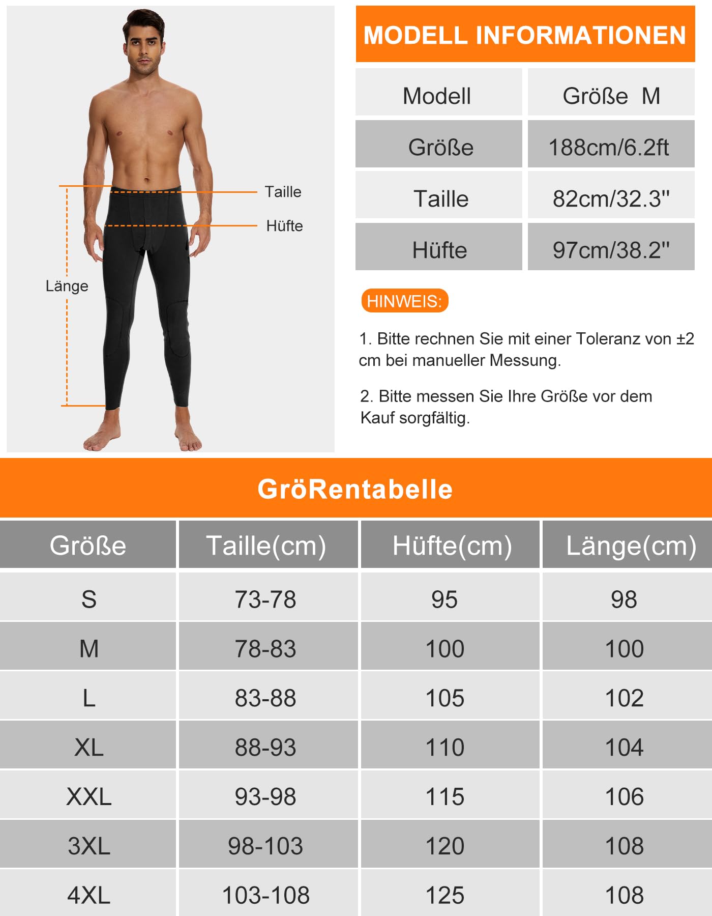 SIHOHAN Calzoncillos térmicos largos para hombre, pantalones térmicos de pierna cómodos, calzoncillos largos forrados para hombre, leggings térmicos, ropa interior térmica de invierno, S-4XXL,