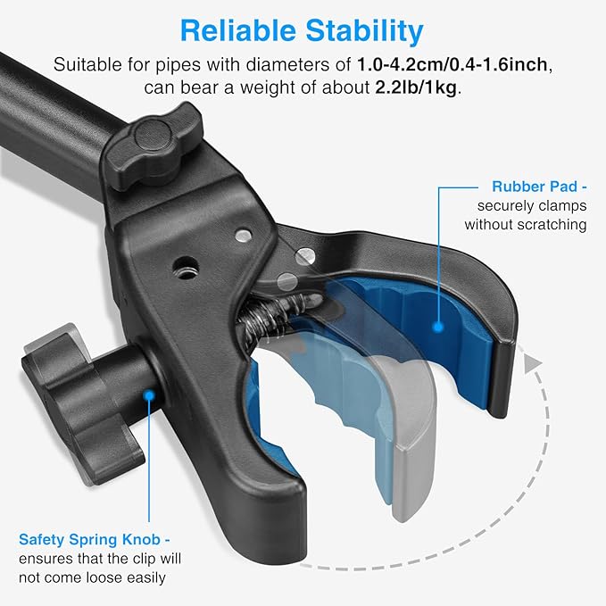 Soporte LEKATO para micrófono, ajustable, compatible con iPad y tablets 4.7-13.5 pulgadas miniatura 6