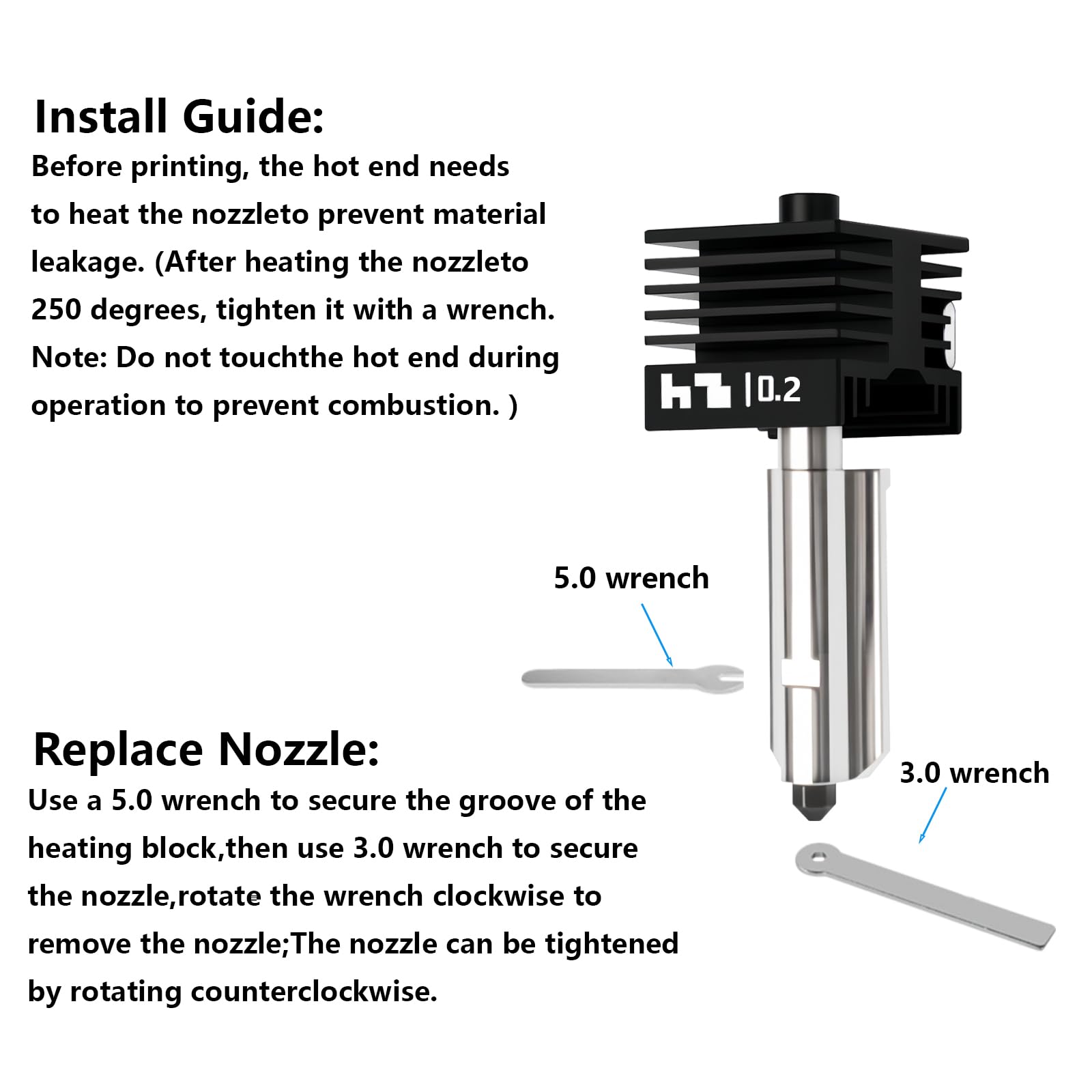 Amazon.com: 2 Pack 0.2MM Hotend for Bambu Lab H2D, Upgraded