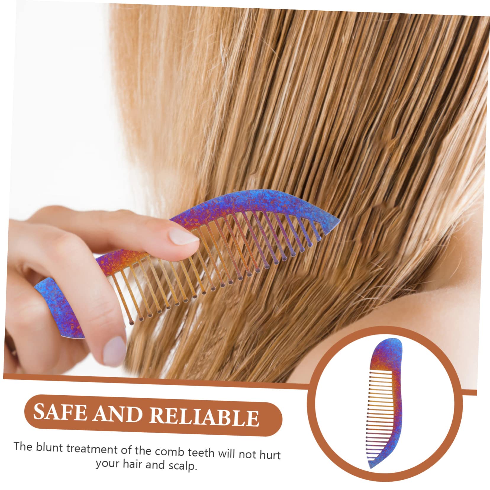 Beaupretty 3piezas Peine De Titanio Portátil Para Peluquería Antiestático y Liviano Diseño Forma De Para Cortes y Estilizados