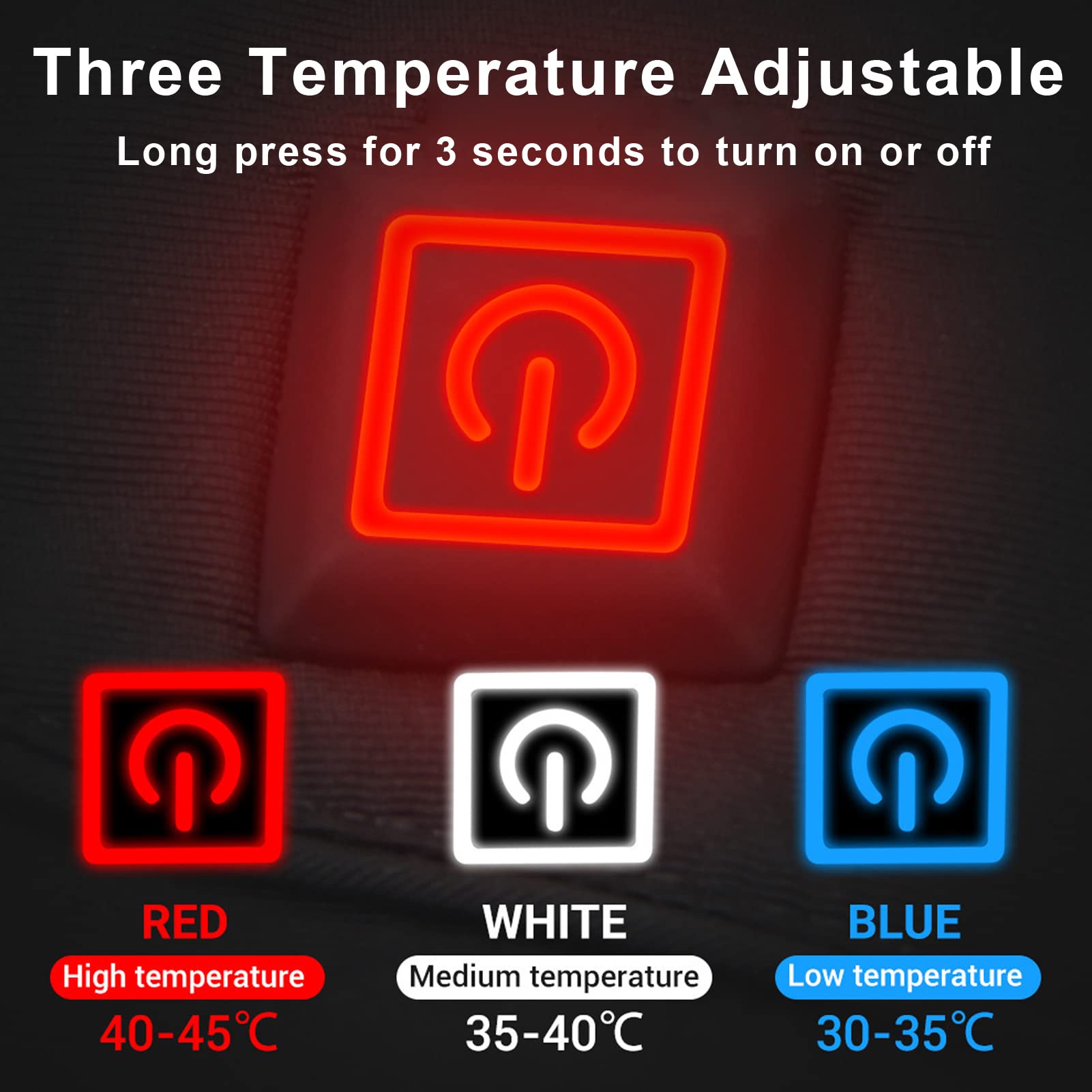 Kaishengyuan Gants Chauffants Femme Homme, Hiver Gant Chauffant Avec Batterie Rechargeable 7.4V 3000mAh,Gants Chauffants U00c9lectriques Pour Ski Cyclisme Pu00eache Chasse Vu00e9lo (Large