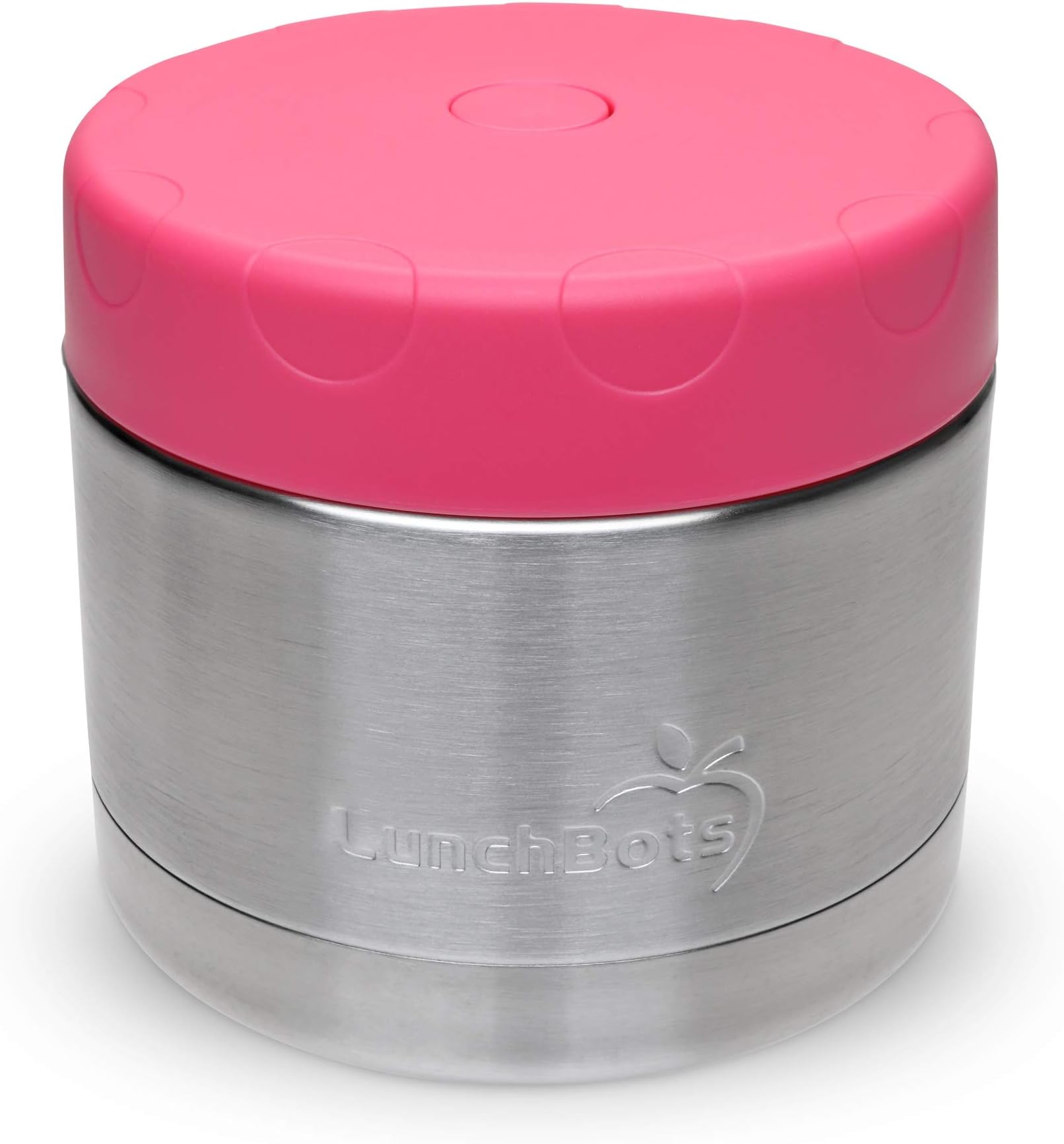 LunchBots 12オンス サーモス ステンレススチール 広口 断熱容器 通気蓋付き 食品を長時間保温/保冷 漏れ防止 ポータブル 保温フードジャー スープに最適 12オンス ピンク