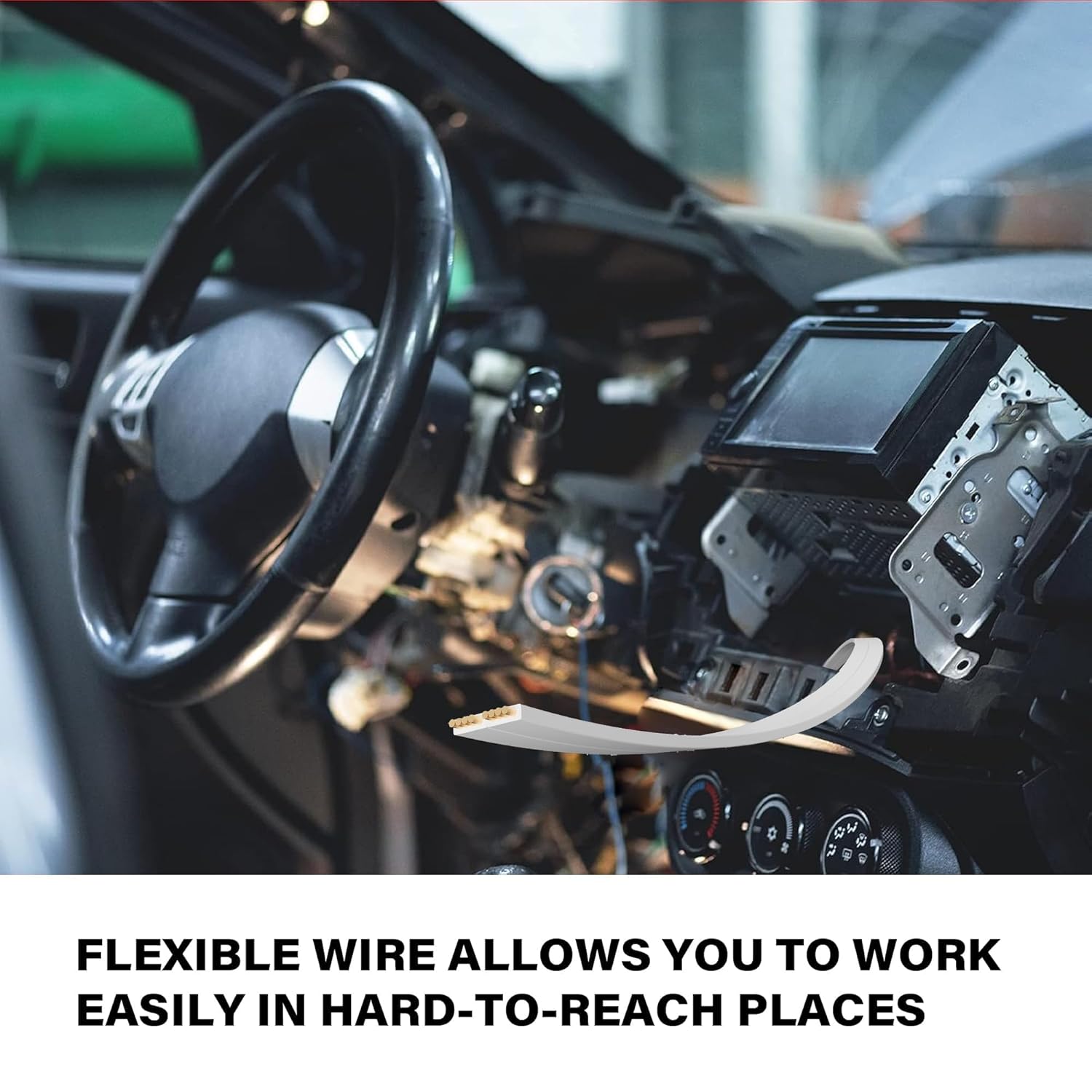 Premium 14 Gauge Flat Speaker Cable Wire 100 Ft Spool, OFC Electrical Low Voltage Audio Wire 14/2 AWG, Thin PVC CL2 in Wall Rated Outdoor for Home Theater, Car Stereo, Automotive- White - Image 6