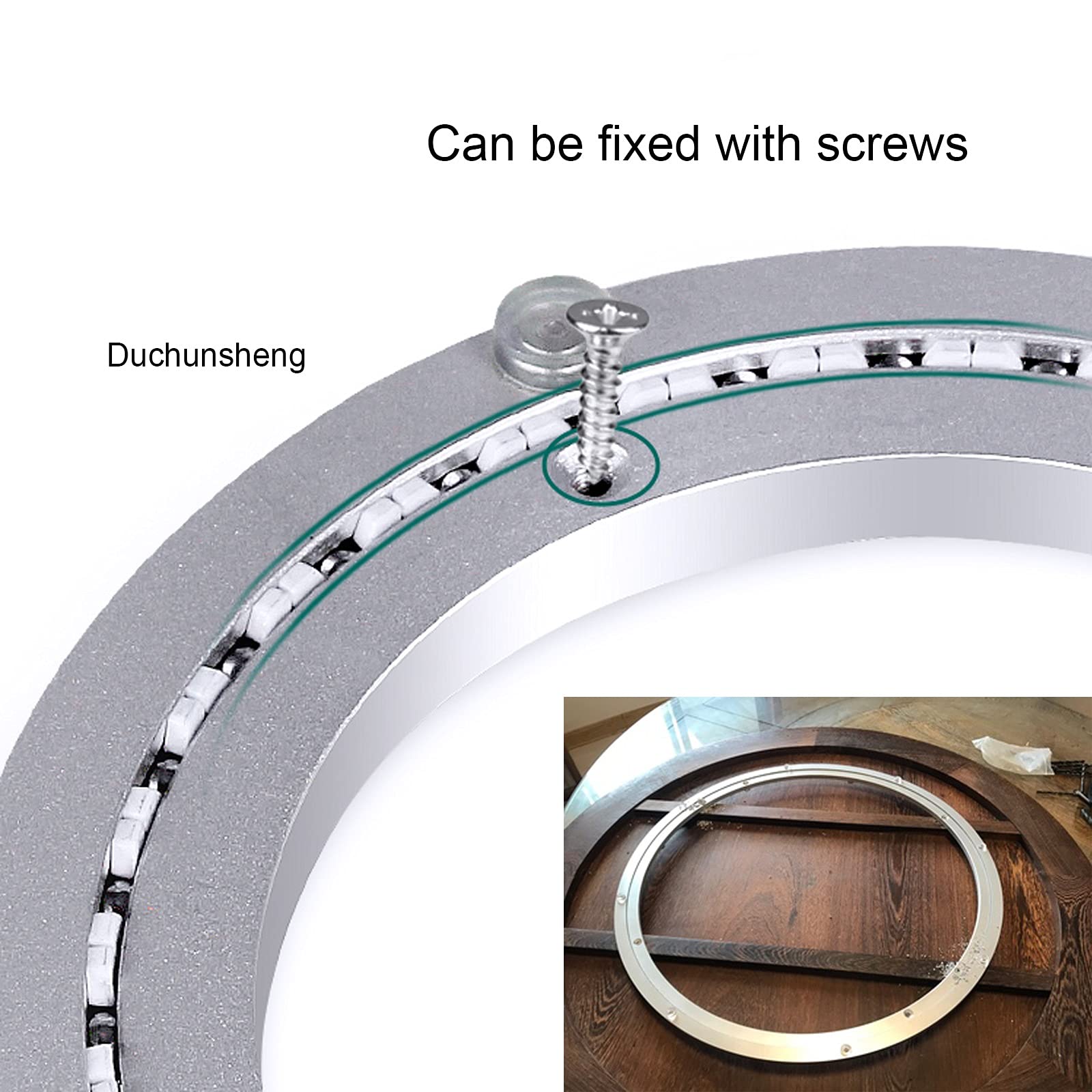 Roulement Platine Silencieux En Aluminium - Plateau Pivotant Pour Expositions, Décorations Gâteau, 4 Pouces, Hauteur 8,5 Mm - 11