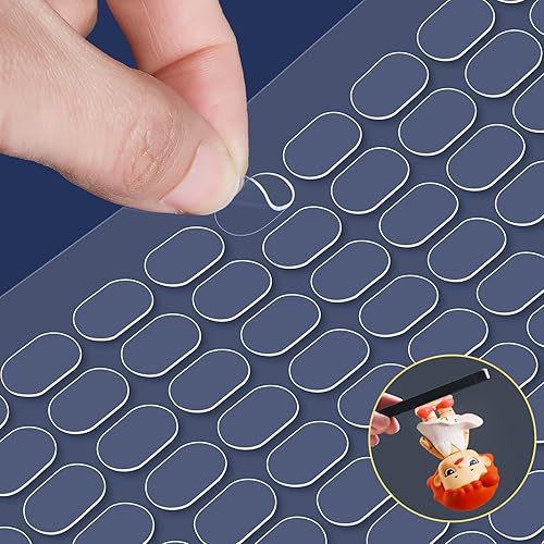 NOMMO 500 pósteres de gel transparente de museo, adhesivos extraíbles, puntos adhesivos de doble cara, puntos adhesivos sin rastro, puntos adhesivos