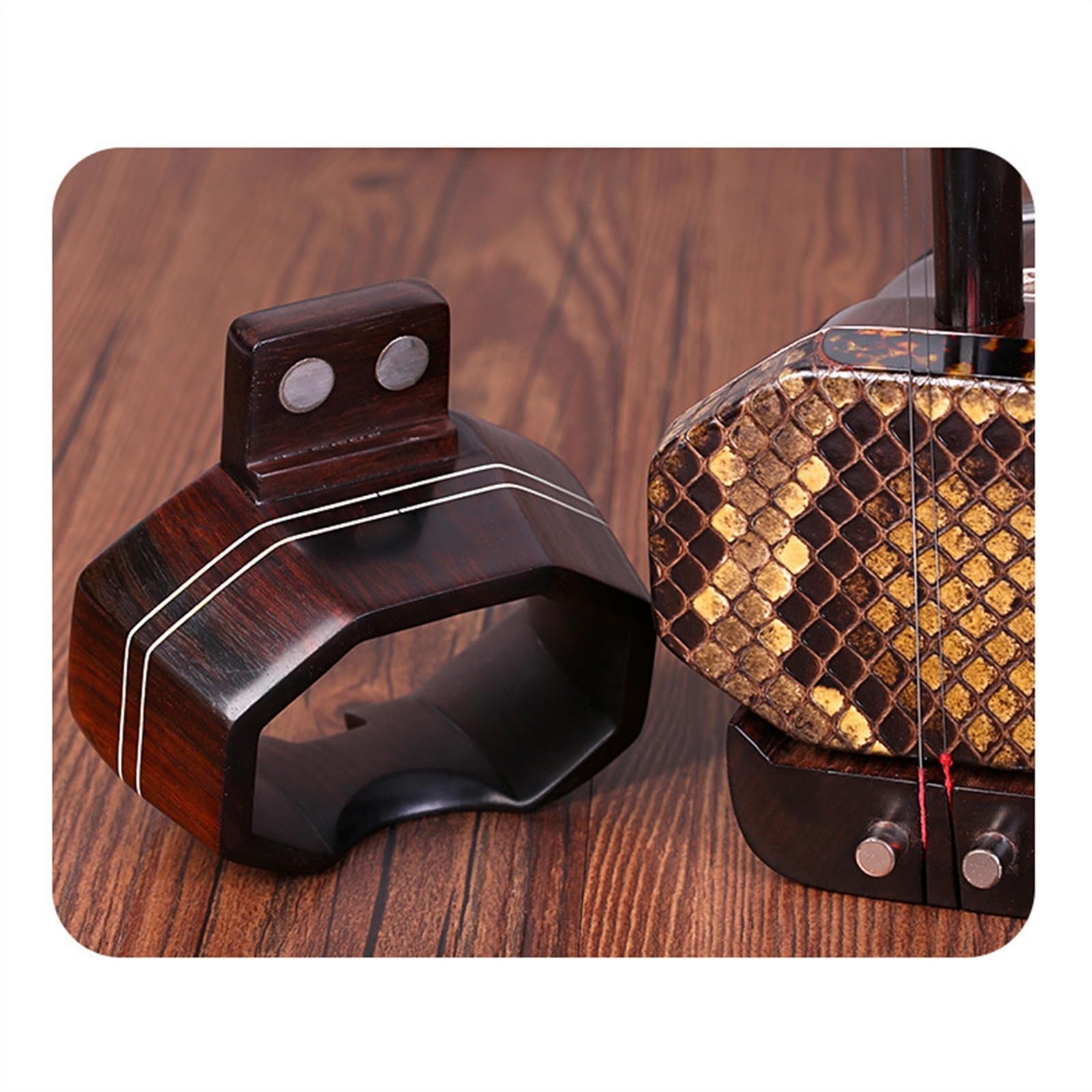 Old Mahogany Flat Octagonal Erhu Magnetic Amplified Erhu Instrument With Storage Box Beginner Erhu - Image 2