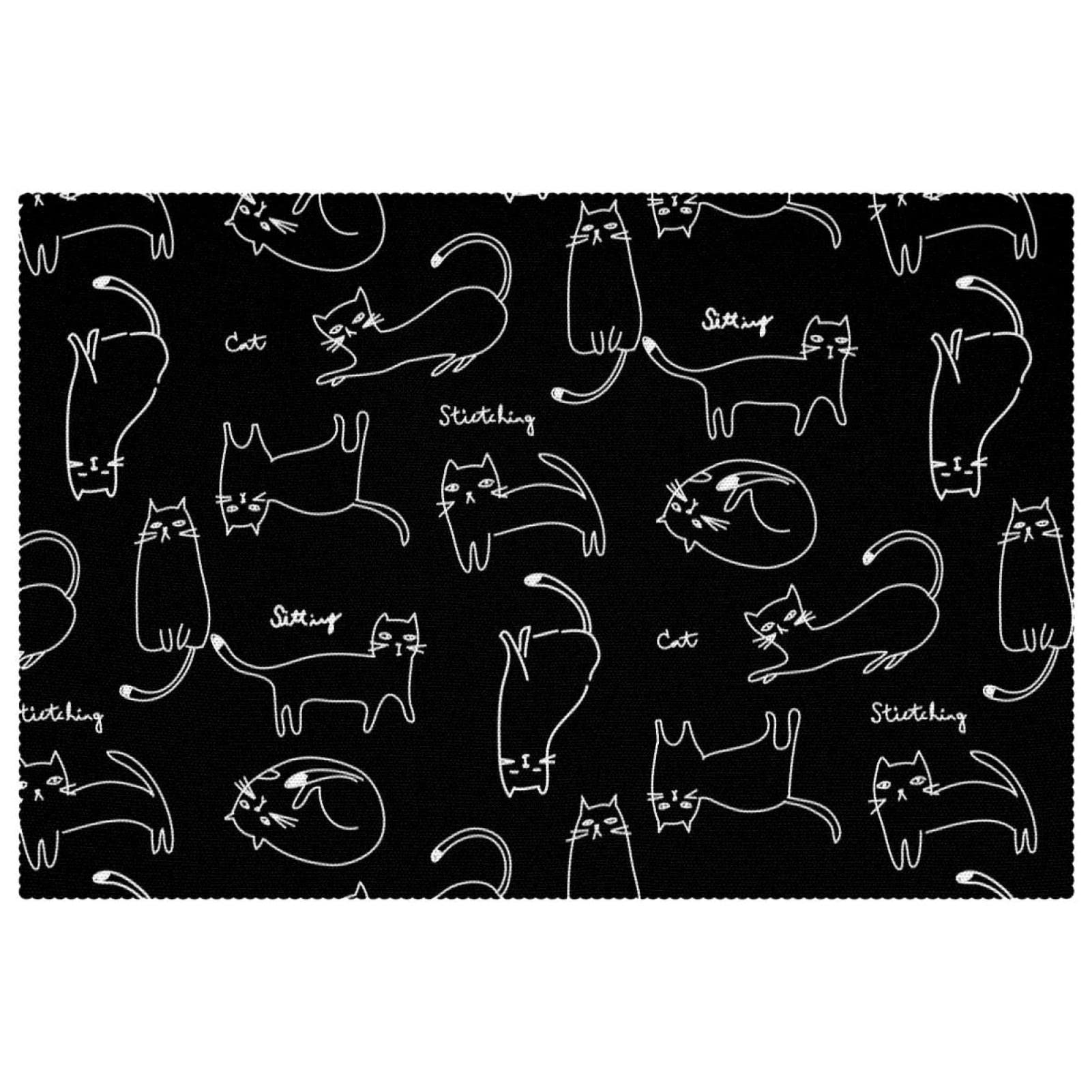 Set de table chat pour le repas des enfants et les petits-déjeuners conviviaux en famille