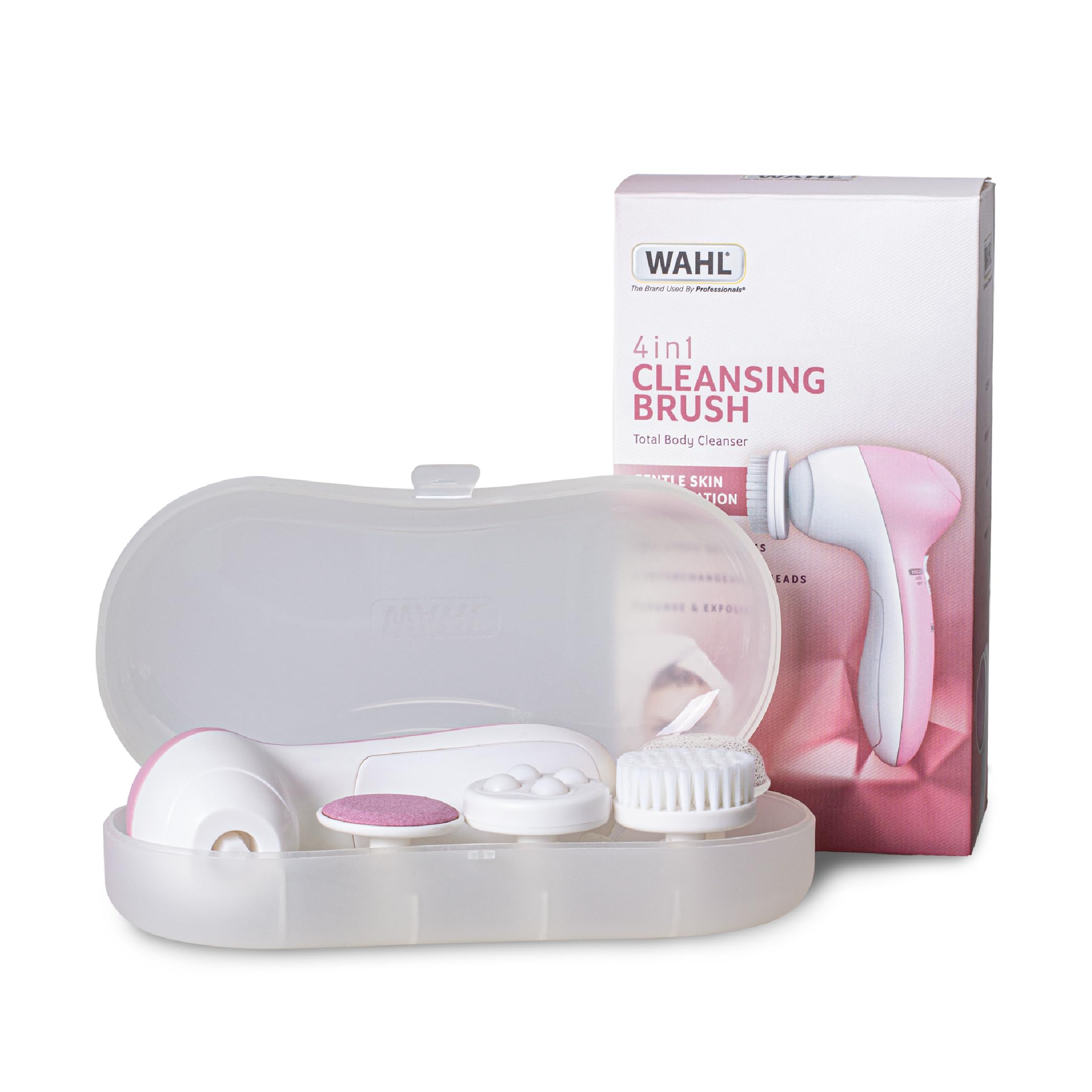 Wahl 4-in-1 Facial Cleansing Brush, Massager with Brush Attachments