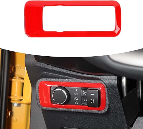 Miniatura 8 de Cubierta del botón del interruptor de los faros para Ford Bronco 2021-2025, accesorios color azul