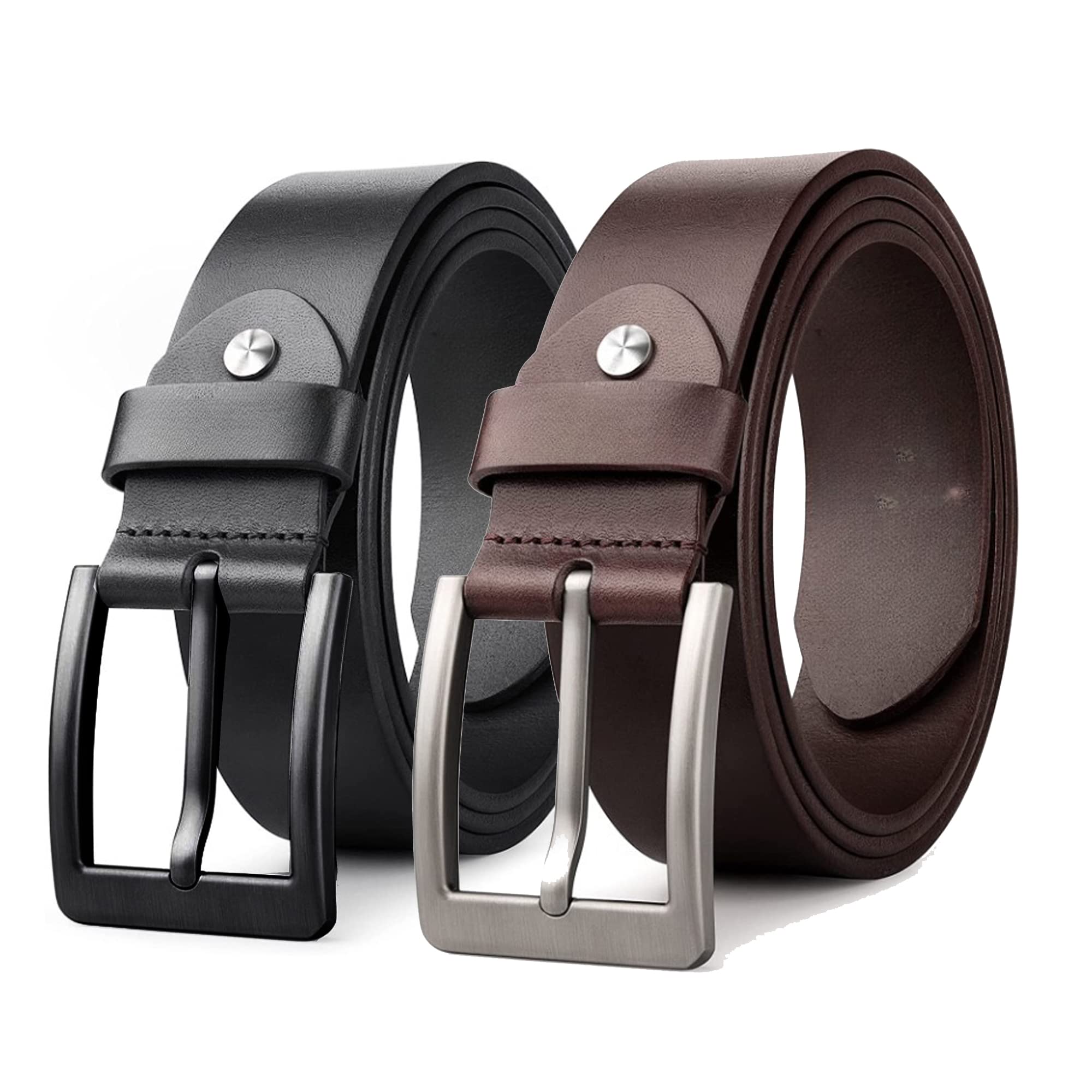 Urban alfamiMen Genuine Leather Belt for Men | Black&Brown, BLACK20+BROWN19, 30