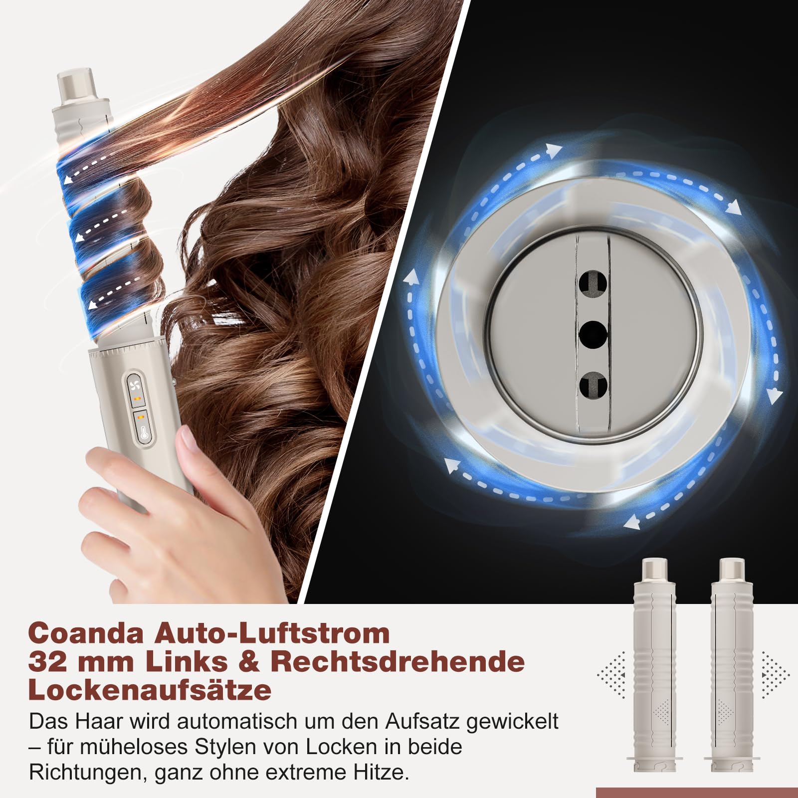 7MAGIC 7 in 1 Hairstyler Airstyler, Ionen Föhn mit Diffusor, Lockenstab Automatisch, Warmluftbürs... Ansicht 5