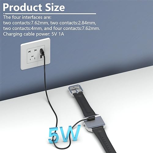 Miniatura 2 de Cable magnético para reloj inteligente, cable de carga USB compatible con rastreador de fitness, cargador de reloj Da Fit, Letsfit Willful YAMAY