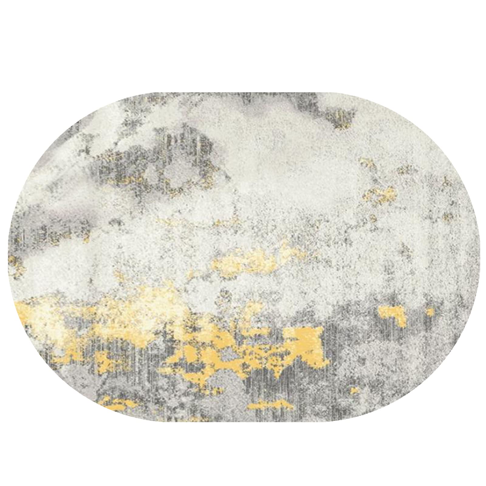 Tapis moderne ovale antidérapant pour couloir lavable en machine
