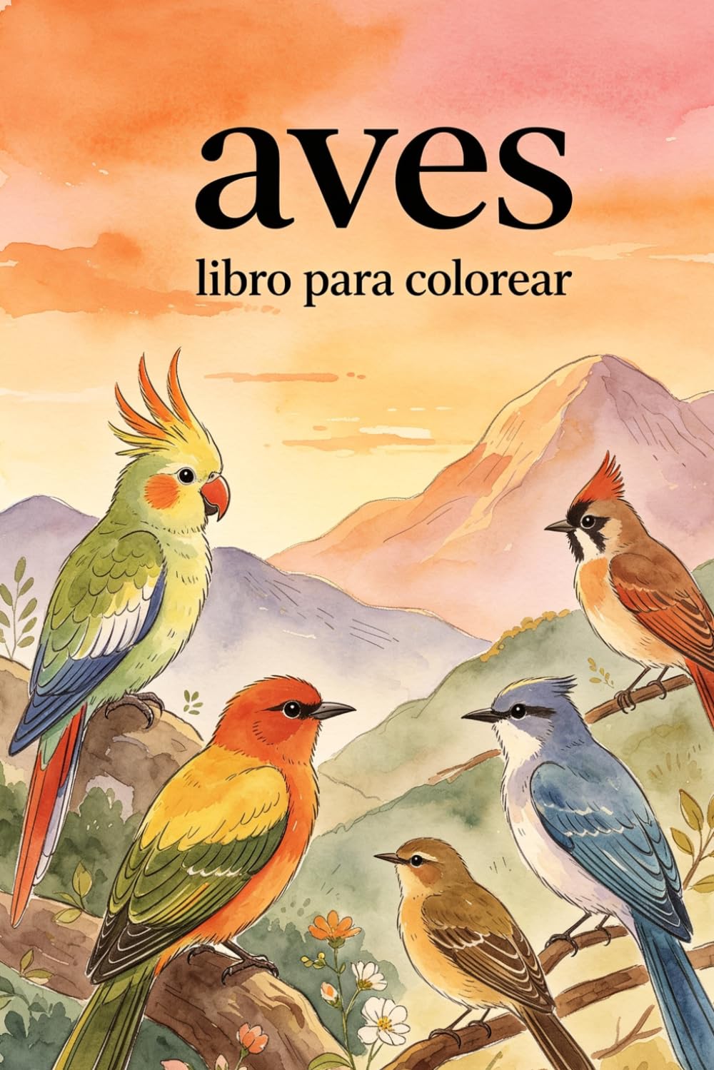 Aves libro para colorear