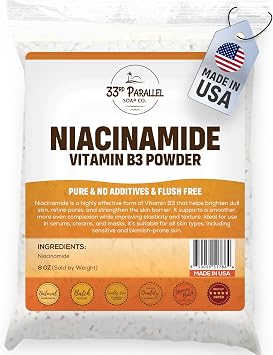 Niacinamide Powder Vitamin B3 8oz Brightens Skin, Reduces Dark Spots, Boosts Collagen & Hydration for Serums, Creams, Toners & DIY Skincare | 8 Ounces
