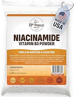 Niacinamide Powder Vitamin B3 (8oz) Brightens Skin, Reduces Dark Spots, Boosts Collagen & Hydration for Serums, Creams, Toners & DIY Skincare | 8 Ounces