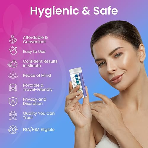 Miniatura 6 de Pelvana Tiras de prueba de pH vaginal para mujeres  100 tiras, kit de prueba de infección por levaduras y BV en casa, probador de pH vaginal para